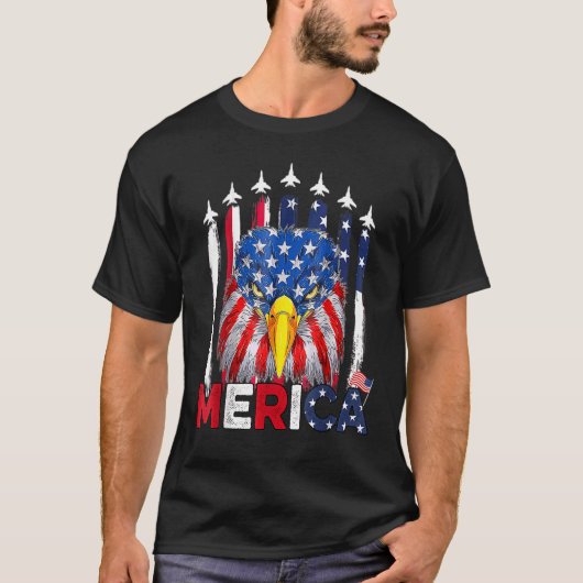 VS Amerikaanse vlagpatriotticus op 4 juli Bald ea T-shirt (Voorkant)