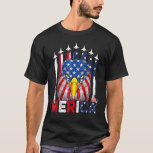 VS Amerikaanse vlagpatriotticus op 4 juli Bald ea T-shirt