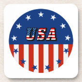VS - Amerikaanse vlagsterren in Onderzetter voor c (Voorkant)