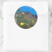 VS, Arizona. Cactus in de heuvels Ronde Sticker (Tas)