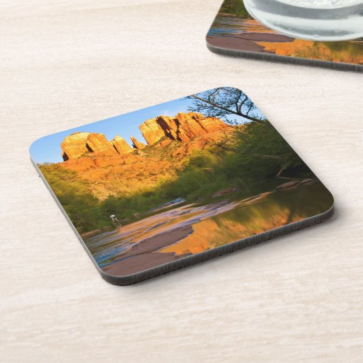 VS, Arizona. Cathedral Rock bij Sunset Onderzetter (Linkerzijde)