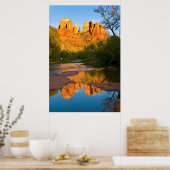 VS, Arizona. Cathedral Rock bij Sunset Poster (Keuken)
