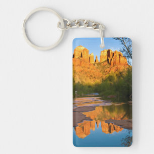 VS, Arizona. Cathedral Rock bij zonsondergang Sleutelhanger