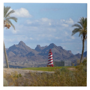 VS, Arizona, Lake Havasu City. Vuurtoren naast Tegeltje