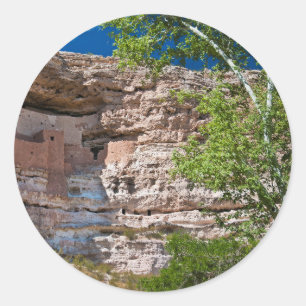 VS, Arizona. Montezuma Castle, De ruïnes Ronde Sticker