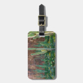 VS, Arizona. Saguaro Cactus veld door een Cliff Bagagelabel (Voorkant verticaal)