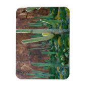 VS, Arizona. Saguaro Cactus veld door een Cliff Magneet (Verticaal)