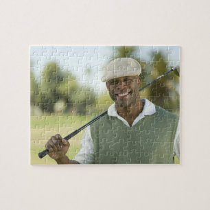 VS, Arizona, Scottsdale, glimlaend man op golf Legpuzzel