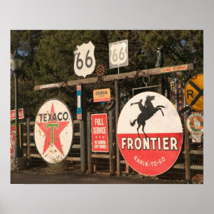 VS, Arizona, Sedona: Antieke reclameborden Poster