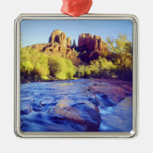 VS, Arizona, Sedona. Cathedral Rock weerspiegelend Metalen Ornament