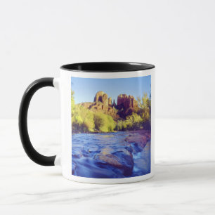 VS, Arizona, Sedona. Cathedral Rock weerspiegelend Mok