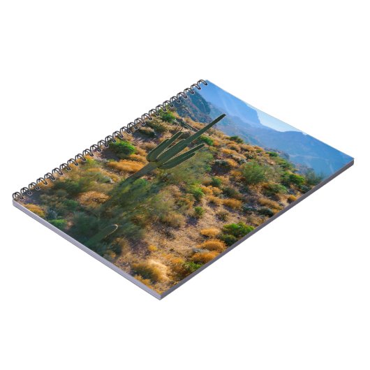 VS, Arizona. Uitzicht woestijn Notitieboek (Linkerzijde)