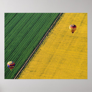 VS, Arizona, Val Vista. Heetwaterballonnen zweven Poster