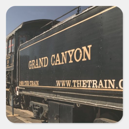 VS, Arizona, Williams: Grand Canyon Railroad Vierkante Sticker (Voorkant)