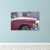 VS, Arizona, Williams. Rt. 66 Stad, 1950's Canvas Afdruk (Insitu (Houten vloer))