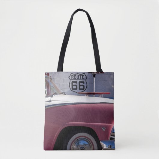 VS, Arizona, Williams. Rt. 66 Stad, 1950's Tote Bag (Voorkant)