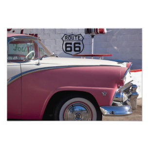 VS, Arizona, Williams. Rt. 66 Stad, jaren '50 Foto Afdruk