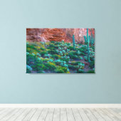 VS, Arizona. Woestijnflora Canvas Afdruk (Insitu (Houten vloer))