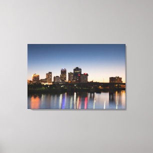 VS, Arkansas, Little Rock, City Skyline Canvas Afdruk