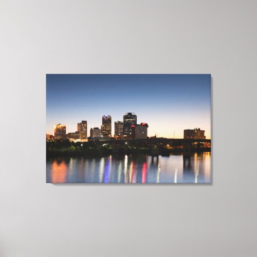 VS, Arkansas, Little Rock, City Skyline Canvas Afdruk (Voorkant)