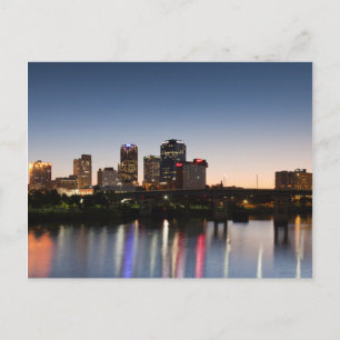 VS, Arkansas, Little Rock, Stads Silhouet Briefkaart