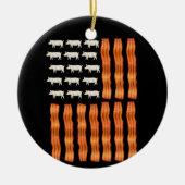 VS Bacon Flag Pig  Keramisch Ornament (Voorkant)
