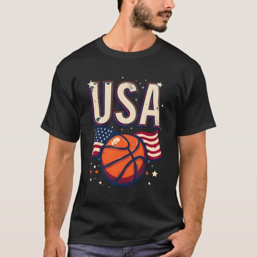 VS Basketbal Vintage Design grappig T-shirt (Voorkant)