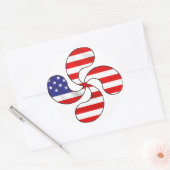 VS Baskisch kruis Ronde Sticker (Envelop)