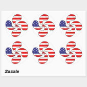 VS Baskisch kruis Ronde Sticker (Vel)