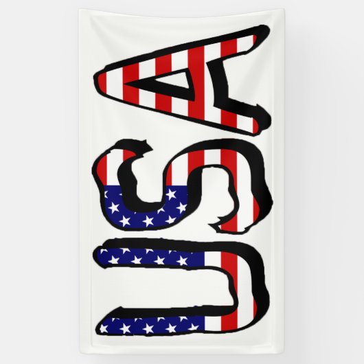 VS bedekt met Amerikaanse vlag (h) brcnt Spandoek (Verticaal)