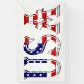 VS bedekt met Amerikaanse vlag (h) brcnt Spandoek (Verticaal)