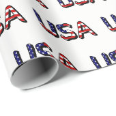 VS bedekt met Amerikaanse vlag wpcnt Cadeaupapier (Rol Hoek)