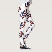 VS bedekt met US Flag helling Leggings (Rechts)
