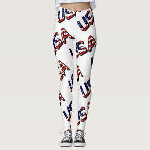 VS bedekt met US Flag helling Leggings