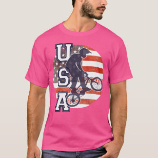 VS BMX Wo Cycling Team Free American Flag T-shirt