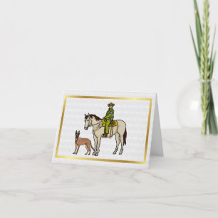 VS Border Patrol Agent on Horse Wenskaart Kaart