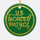 VS Border Patrol Golden Outline Ornament (Voorkant)