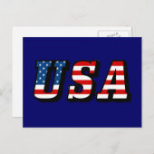 VS-Briefkaart voor vlaggentekst Briefkaart (Voorkant / Achterkant)