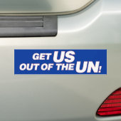 VS buiten de VN Bumpersticker (Op auto)
