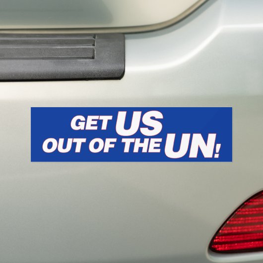 VS buiten de VN Bumpersticker (Op auto)