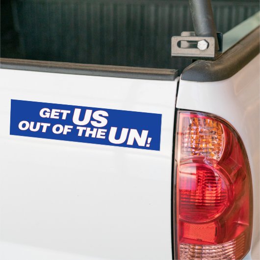 VS buiten de VN Bumpersticker (Op Truck)