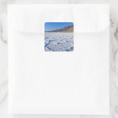 VS, CA, Death Valley NP, Zoutformaties bij Vierkante Sticker (Tas)