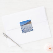 VS, CA, Death Valley NP, Zoutformaties bij Vierkante Sticker (Envelop)
