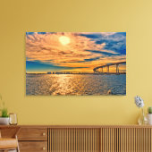 VS, CA, San Diego-Coronado Bay Bridge Canvas Afdruk (Insitu (Woonkamer))