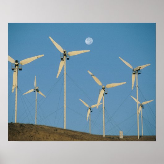 VS, Californië, Altamont Pass, windgeneratoren. Poster (Voorkant)