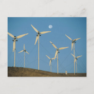 VS, Californië, Altamont Pass, windturbines. Briefkaart