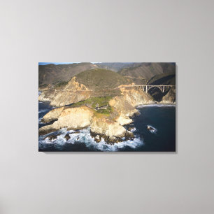 VS. Californië. Big Sur. Bixby-brug Canvas Afdruk