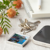 VS, Californië. Boomwortelen in de Merced rivier Sleutelhanger (Zijkant)