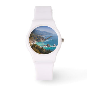 VS, Californië. Californische kust, Big Sur Horloge
