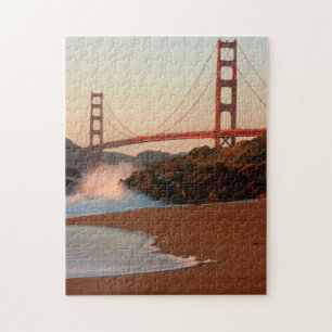 VS, Californië. Gezicht op Golden Gate Bridge Legpuzzel